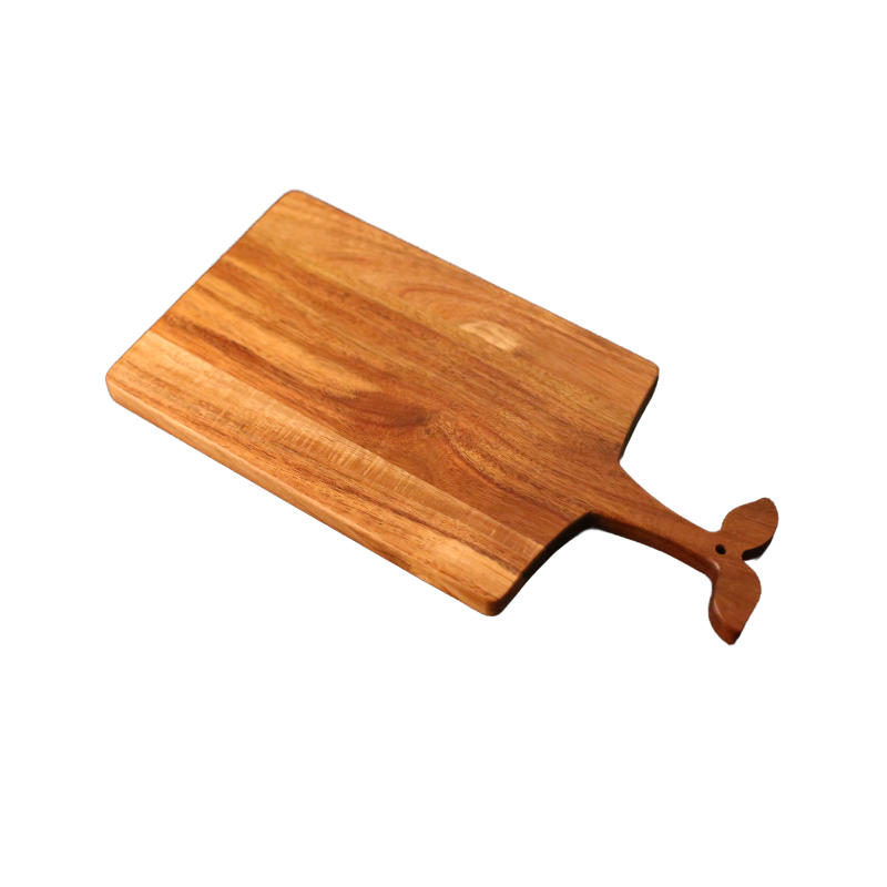 Acacia Wood Serving & Pizza Board with Sprout Shape Handle - AHA SUPERSTORE